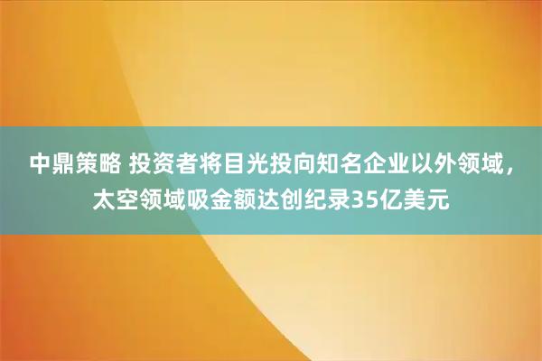 中鼎策略 投资者将目光投向知名企业以外领域，太空领域吸金额达创纪录35亿美元